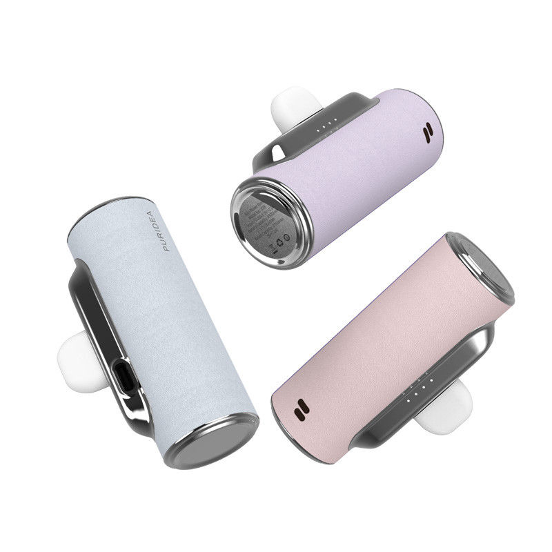Mini Leather Power Bank Wyjście 5V 2.1 A Li-Ion Polimerowy Bateryjny Power Bank 4500mAh