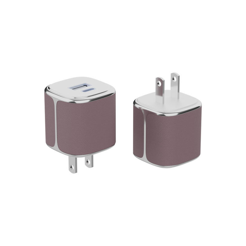 Wzmocniony ładowarka ścienna 35W USB-C i USB-A PD GaN Ładowarka ścienna z skórą